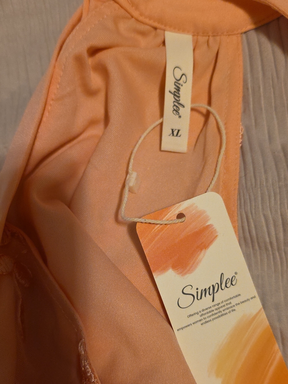 Simplee Halter Tulle Mini Dress Peachy Pink XL Wedding Guest Party Cocktail - Picture 4 of 4